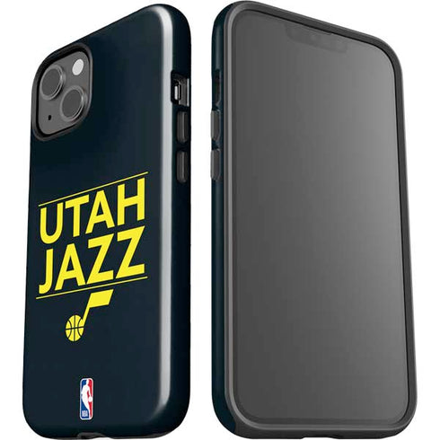 NBA Utah Jazz Standard - Black iPhone 15 Impact Case